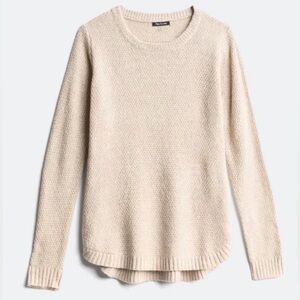 Pink Clover Cream Crew Neck Sweater Relaxed Fit